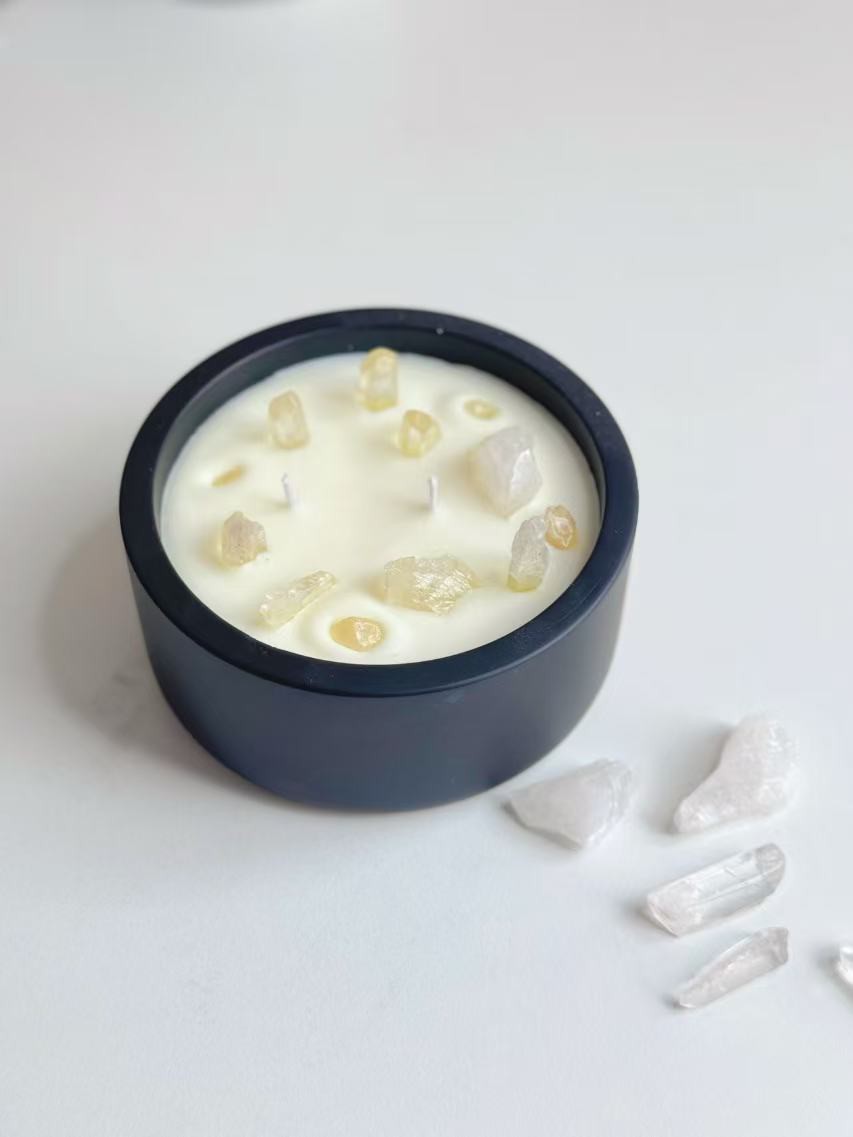 Citrine Crystal Candles